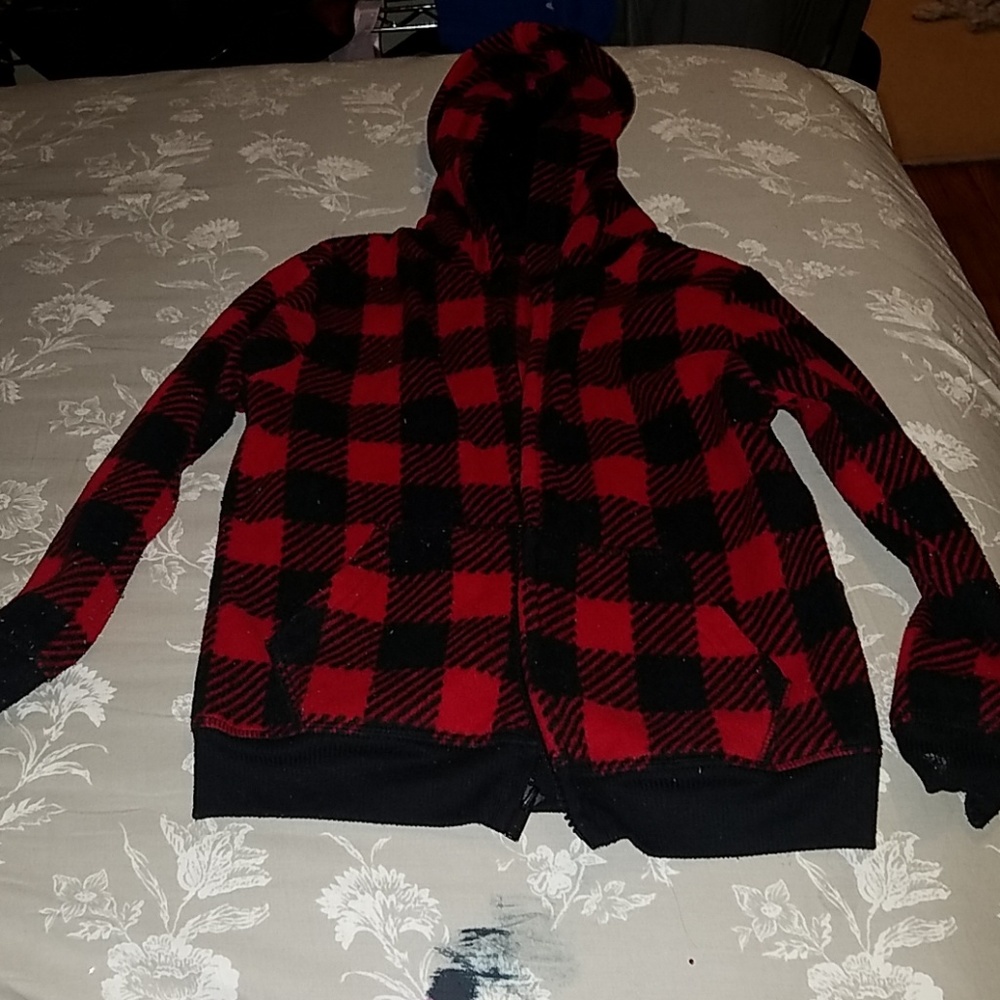 Red and Black Plaid Garanimals Fleece Jacket